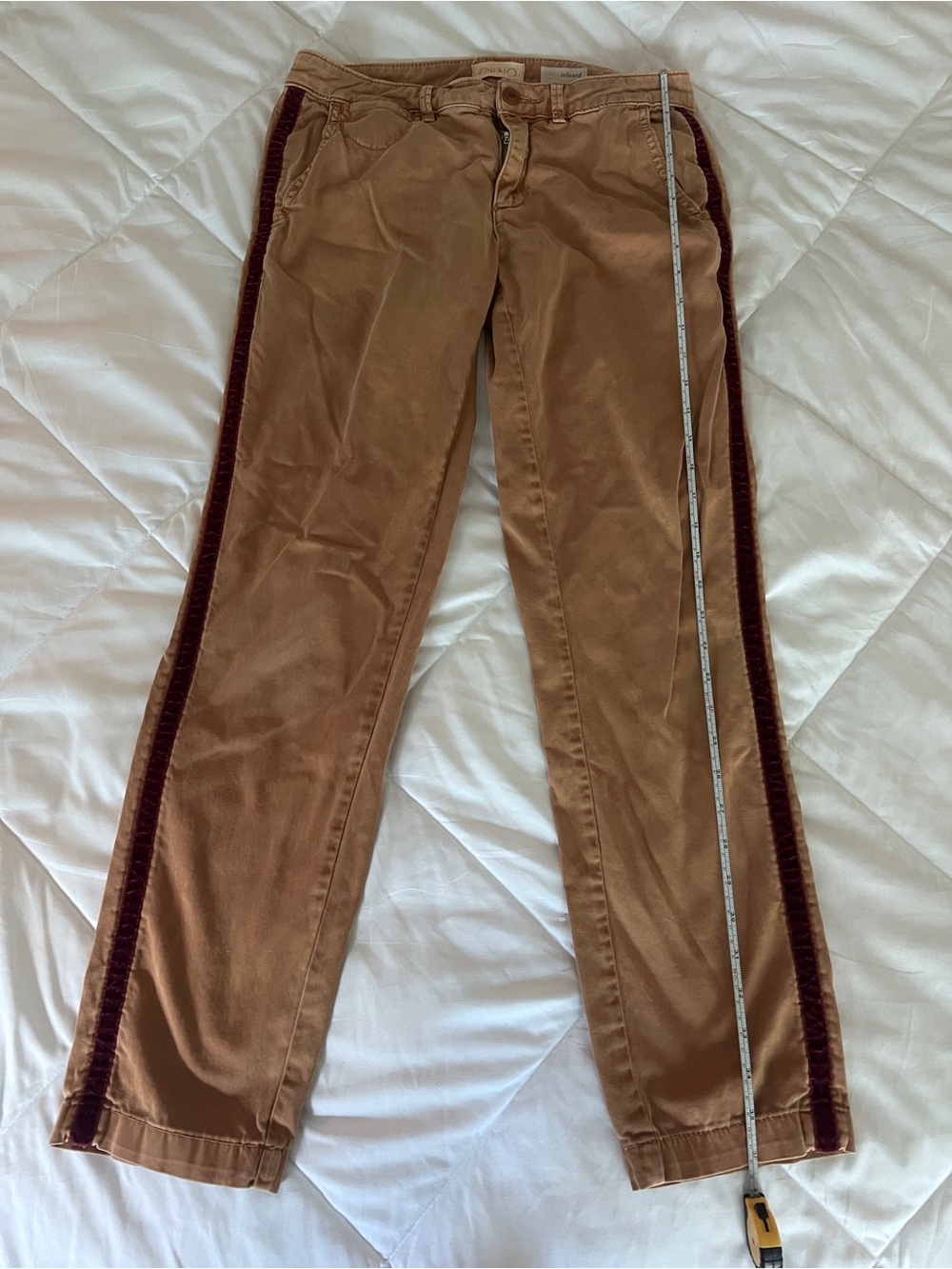 Vintage Women’s CH NO Tan Side-Stripe Pants - pants